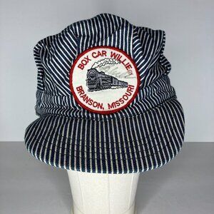 Vintage Box Car Willie Branson Missouri Adjustable Hat Cap Train Conductor READ